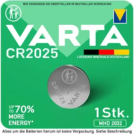 VARTA CR2025 ER2025 DL2025 CR 2025 2025 6025 Knopfzellen Batterie MHD bis 2032