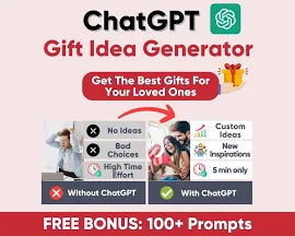 ChatGPT Geschenkideen-Generator, Sparen Sie Zeit und Mühe, erhalten Sie das perfekte Geschenk, ChatGPT Prompt, 100+ Bonus Prompts, KI-Prompt, Geschenk