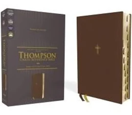 NASB, Thompson Chain-Reference Bible, Leathersoft, Brown, 1995 Text, Red