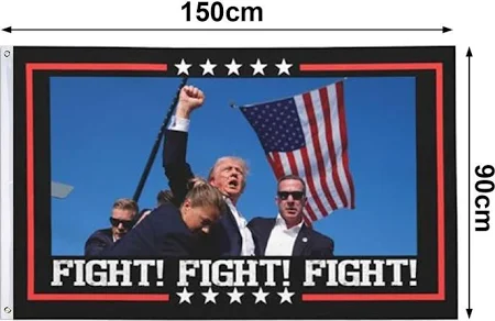 Trump 2024-Flagge 90 x 150 cm doppelseitige Tapisserie-Dekoration für den Außenbereich