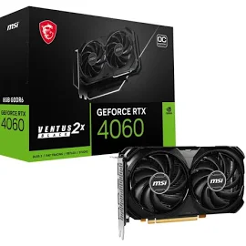 Msi Geforce Rtx 4060 Ventus 2x Black 8g Oc | 8gb Gddr6