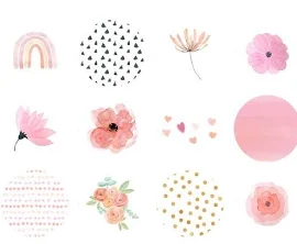 16 feminine rosa Aquarell Blumen Instagram Covers, Instagram Story Highlight Icons, iOS App Icons, iPhone Widgets, Instagram Highlights