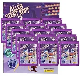 Panini Alles Steht Kopf 2 Sammelsticker - 1x Sammelalbum + 15x Stickertüten