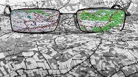 Luc Stalmans Poster Google Maps anno 1980 KUNSTKOPIE.DE