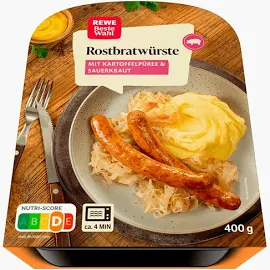 Rewe Beste Wahl Rostbratwürste mit Sauerkraut 400g