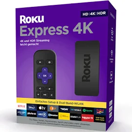 Roku Express 4K Streaming Player, Schwarz