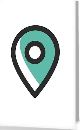 Google Maps Pin Location Google Grußkarte & Postkarte