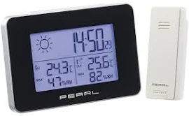 Pearl Wetterstation mit Funkwecker, Thermo-/Hygrometer und Funk-Außensensor