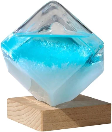 Wetterbarometer Storm Glass - Storm Glass Wettervorhersager | Kristallglas-Wasserwürfel-Wolkenwettervorhersage | Dekorative Inneneinrichtung |