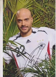 Foto Autogramm David Odonkor RTL Dschungelcamp 2024 ARD ZDF NDR BVB DFB EM WM