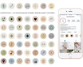 49 Lifestyle Instagram Story Highlight Cover | Outdoor, Natur, Reise Highlight Cover | Social Media Icons | iPhone Widgets | iOS14 Symbole