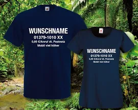 Herren T-Shirt Dschungelcamp Wunschname und Nr. Dschungel Fun-Shirt