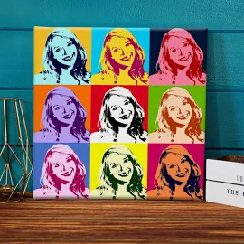 PopArt - Leinwandbild - Leinwanddruck - 30x40 cm - Bild vom Foto als Geschenk, Geschenk für Neugeborenes und Mutter, Geschenk für Nabel, Bild auf Lein