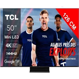 TCL TV QLED 4K 126 cm 50QM8B QD-Mini LED - Google TV