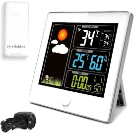 Station météo Ecran LCD couleur - radiopilotée - Capteur extérieur