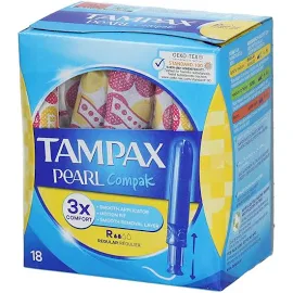 Tampax - Compak Pearl tampons avec applicateur Régulier