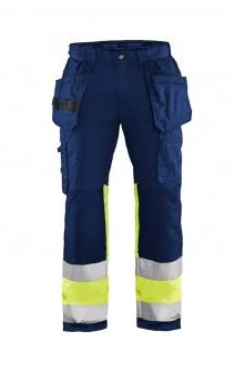 Pantalon artisan haute-visibilité stretch à poches flottantes et g...