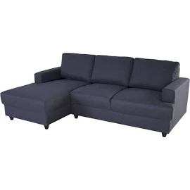 Canapé d'angle gauche 4 places - tissu Bleu - contemporain - L 215 x P 140 cm - Paul