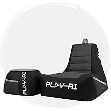 PLAY-R1 Meta Gaming Recliner Bean Bag Chaise et repose-pieds, 73 cm x 71 cm, Jeux vidéo, Chaise de divertissement