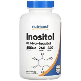 Nutricost, Inositol sous forme de Myo - Inositol, 500 mg, 240 capsules