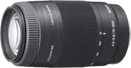 SONY Telephoto Zoom Lens 75-300mm F4.5-5.6 Full Size Compatible