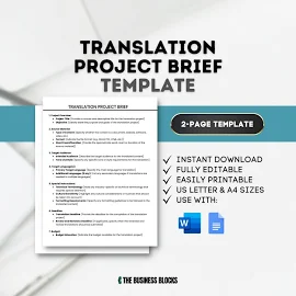 Modèle de dossier de projet de traduction Dossier de projet de traduction linguistique Dossier de traducteurs indépendants pour les services linguisti