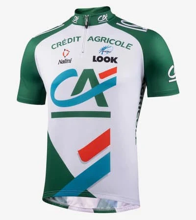 Maillot Nalini Crédit Agricole manche courte vert foncé blanc