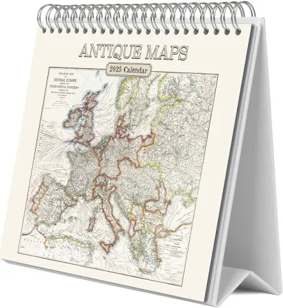 Calendrier 2025 Mapas antiguos, 19,5 x 16 cm