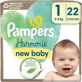 Pampers Harmonie Taille 1 2-5kg 22 couches