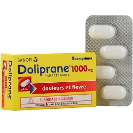 Doliprane 1000 mg, 8 comprimés