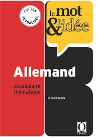 Allemand le mot et L'idée