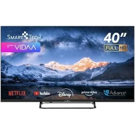 Smart Tech TV Full HD 40(101 cm) 40FV02V Smart TV Vidaa Netflix, PRIME Video, Disney+, Youtube, 3xHDMI - 2xUSB - Mode Hotel TV LED