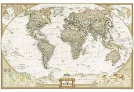 World Executive, LAMINATED National Geographic Maps