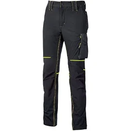 Pantalon de travail en tissu U-4 avec poches Black Carbon World U-Power - L