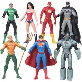 DC Justice League Flash PVC Action Figure Collection Modèle Jouet, Aquaman, Smile Man, Batman,