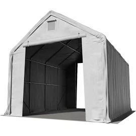 Hall de stockage 5x8m PVC 720 g/m² Gris imperméable hangar en Kit