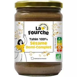 Tahin 100% sésame demi-complet Bio - 500gr - la fourche