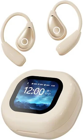 AI Casque Traduction Instantanée, Écouteur traducteur Vocal Temps Réel Bluetooth avec écran de Couleur LCD Touch, Sans Fil Réduction du Bruit