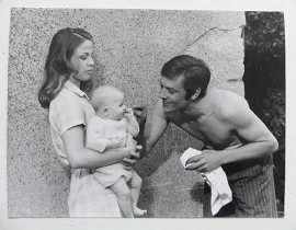 Photo Presse 18x24 Alain Delon Nathalie Delon Anthony Delon 0017