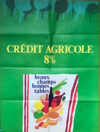 Briat Affiche Emprunt Credit Agricole Original French Poster