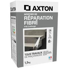 Mortier de reparation fibre Gris AXTON, 1,5 kg