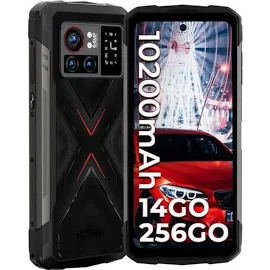 Téléphone Portable Incassable Hotwav Cyber X 14Go Ram+256Go Rom 10200Mah 6.78'' 64Mp Écran Secondaire Arrière Noir