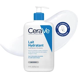 CeraVe - Lait Hydratant - Nourrit, Hydrate et Aide à Restaurer la Barrière Cutanée - Visage & Corps - Acide Hyaluronique + 3 Céramides Essentiels -