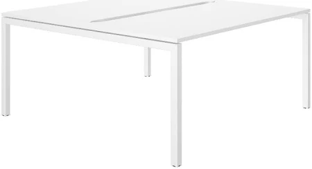 Plan de travail composition départ monobloc pieds métal droit L140cm Connexion plateau chêne