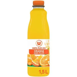 Les produits U - pur jus d'orange Sans pulpe (1.5 L)