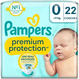 Pampers Premium protection 22 couches Taille 0