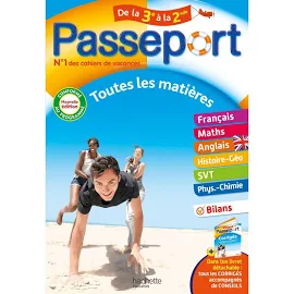 Passeport - toutes les matières - de la 3e à la 2de - Cahier de Vacances 2024