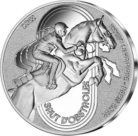 Jeux Olympiques de Paris 2024 - saut d'Obstacles - monnaie de 10€ Argent - Be 2022