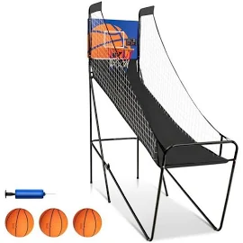 Dreamade Jeu de Basketball pliable avec compteur électronique, Jeu d'arcade intérieure pour enfants, panier de Basket avec 3 balles