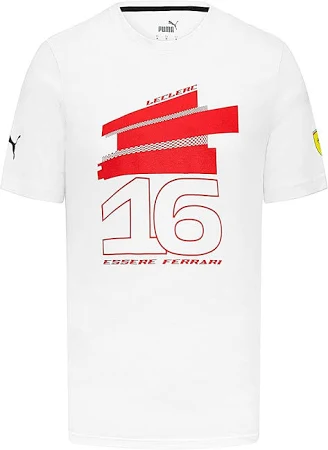Scuderia Ferrari Leclerc T-Shirt blanc
